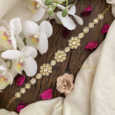 Vriksham Floral Kundan Jadau Sheeshphool-White-J2770